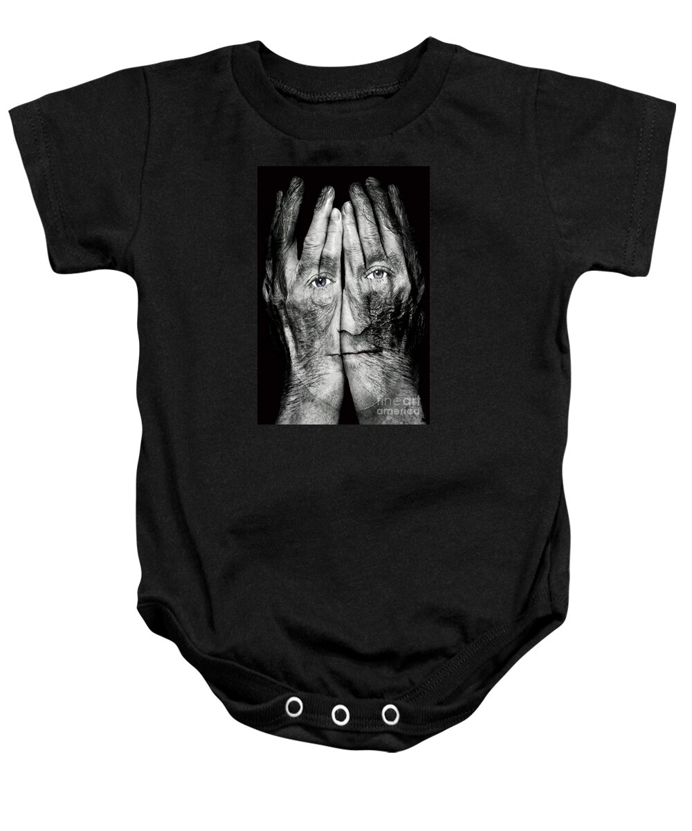Robin Williams Baby Onesie featuring the photograph Cover Thy Faces by Gary Keesler