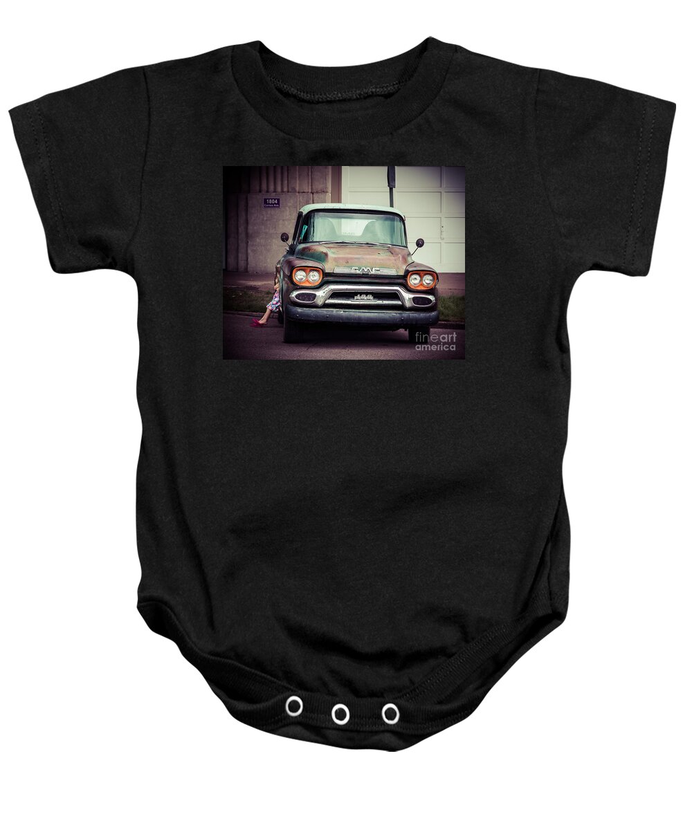 Truck Baby Onesie featuring the photograph Daddy's Truck by Perry Webster