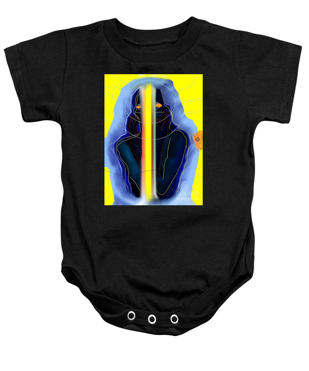 Abstract Baby Onesie featuring the photograph Dante Inferno by Maria Lankina