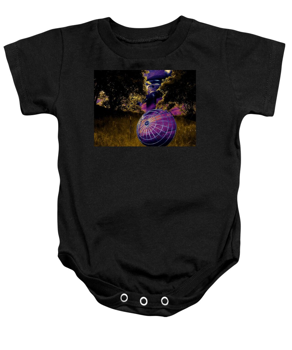 Spaceship Baby Onesie featuring the photograph Deer in a Cage by Laureen Murtha Menzl