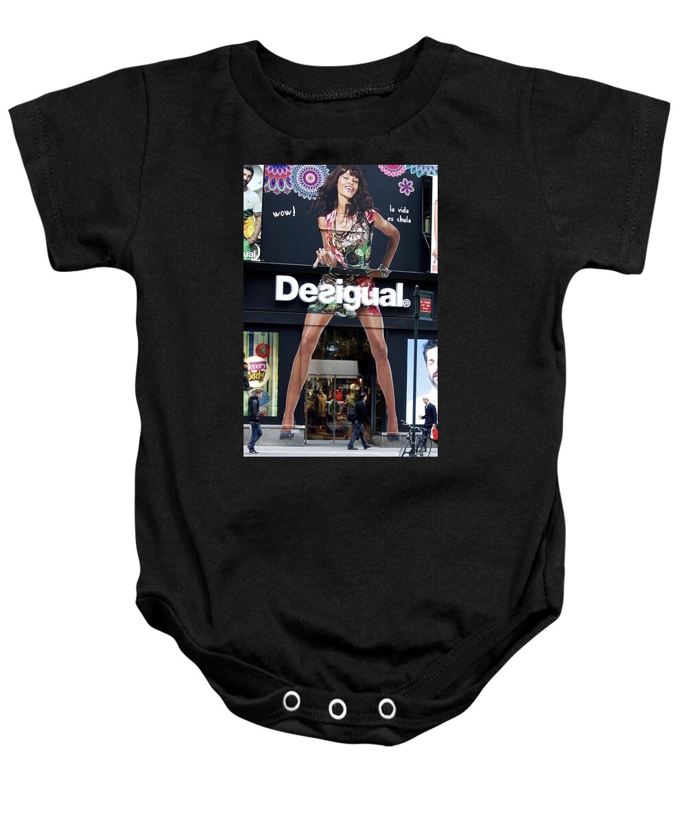 Desigual Baby Onesie featuring the photograph Desigual Storefront by Alice Gipson