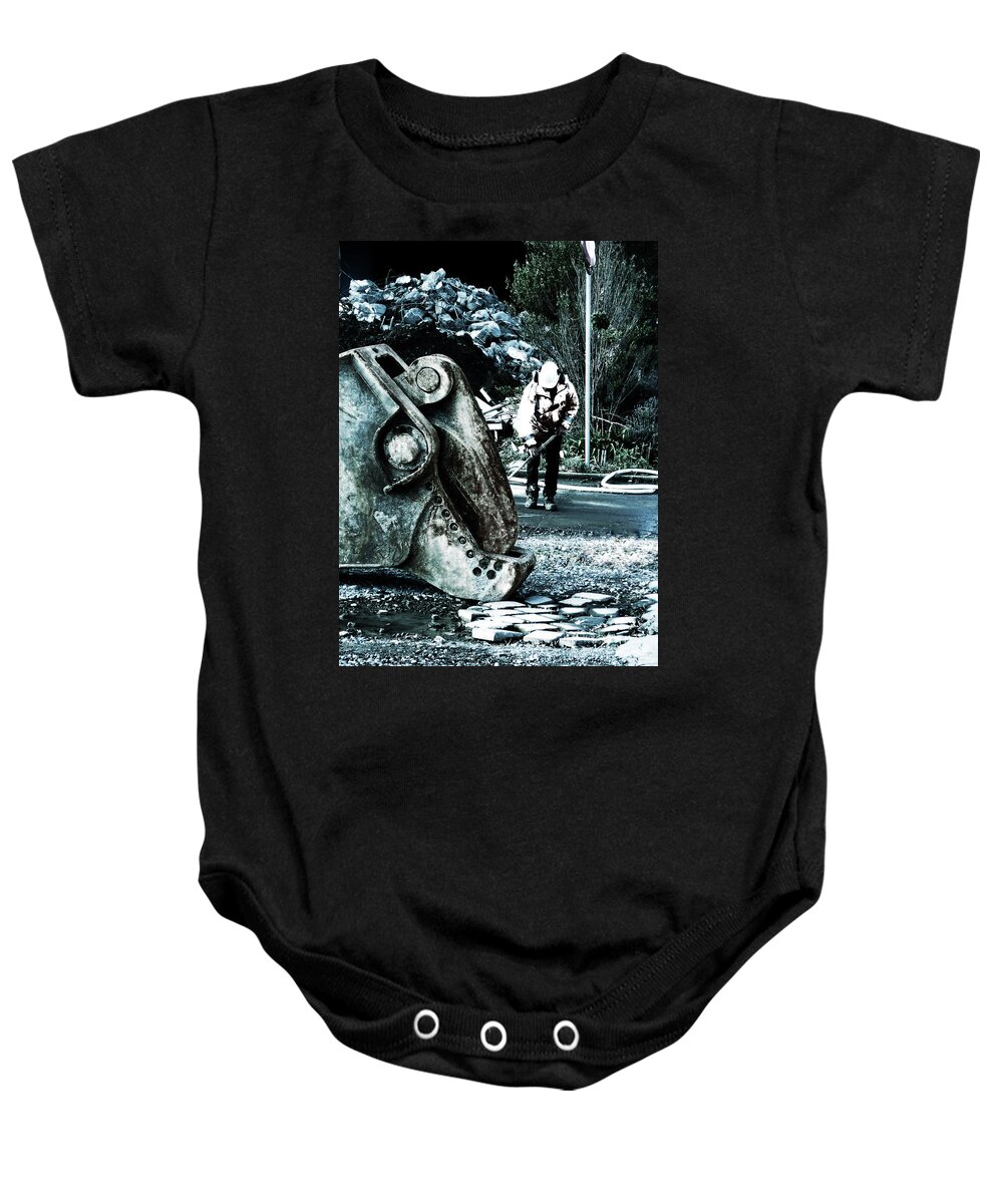 Black Baby Onesie featuring the photograph Do Not Look It In the Eye by Steve Taylor