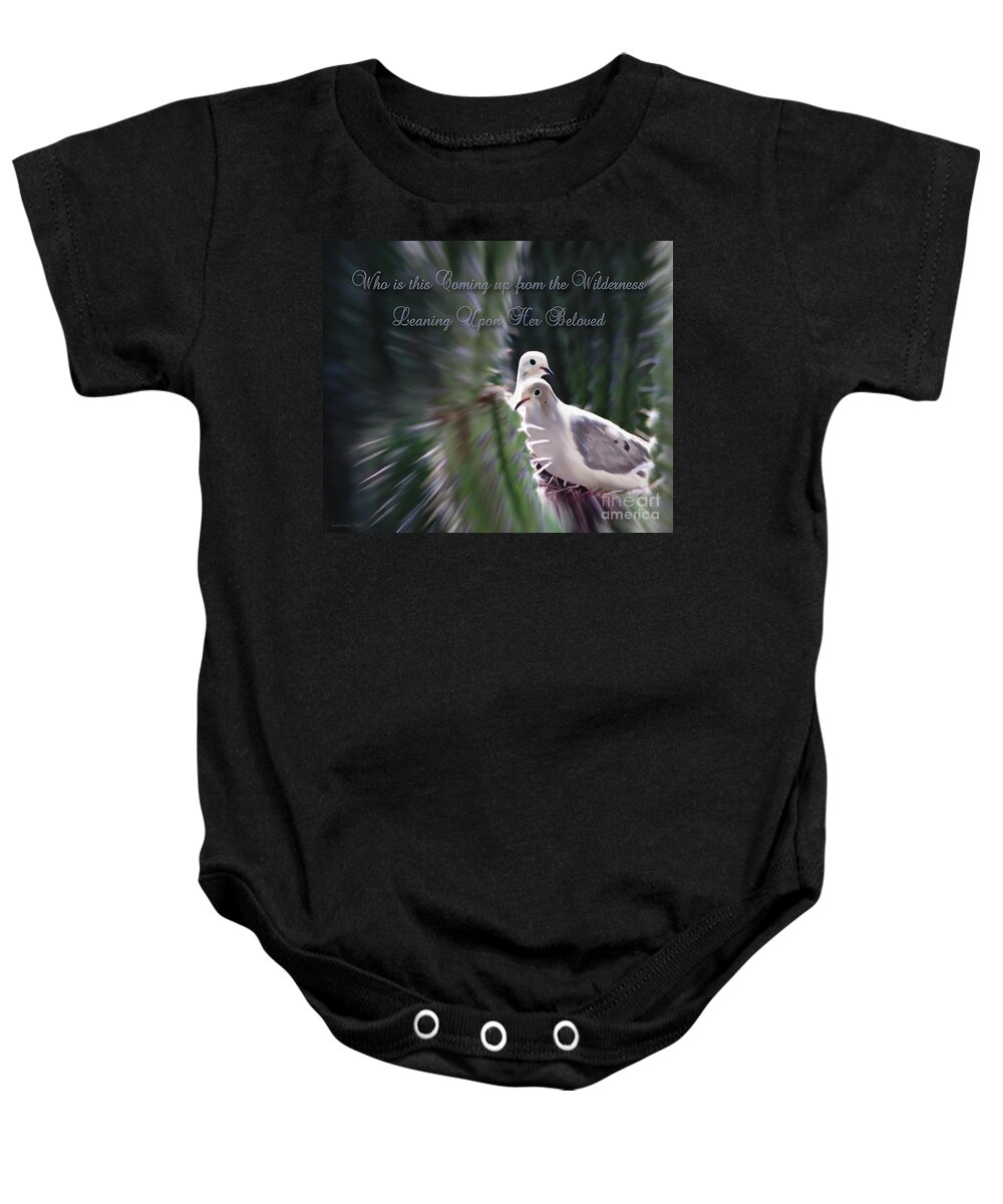 Birds Baby Onesie featuring the photograph Love Doves by Constance Woods