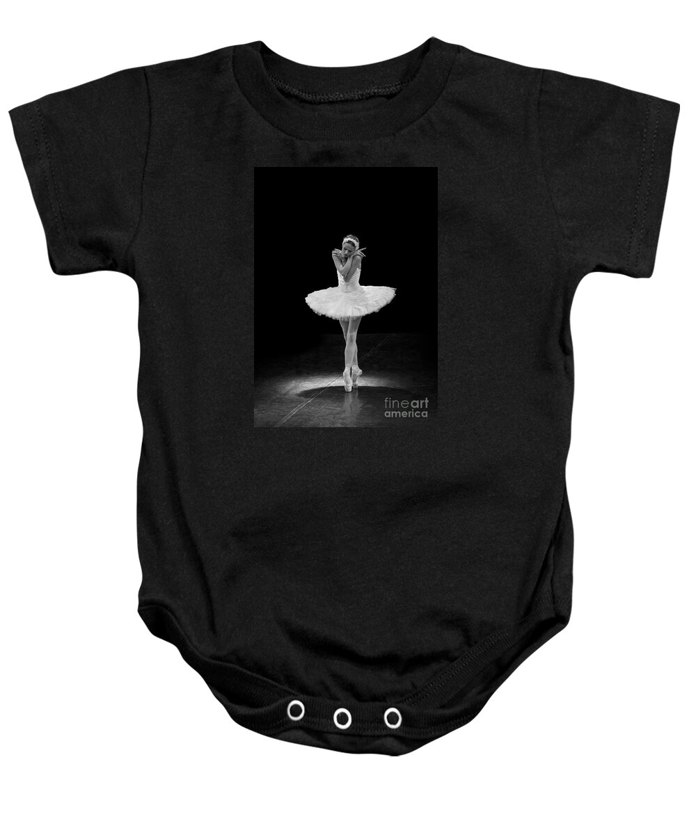 Clare Bambers Baby Onesie featuring the photograph Dying Swan 5. by Clare Bambers