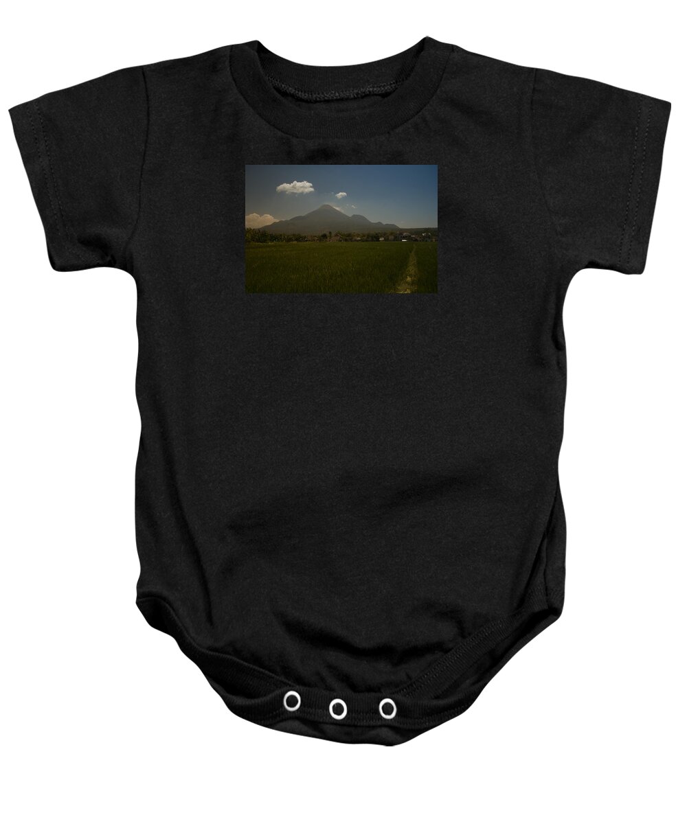 Mountain Village Baby Onesie featuring the photograph Javanese Rice Fields by Miguel Winterpacht