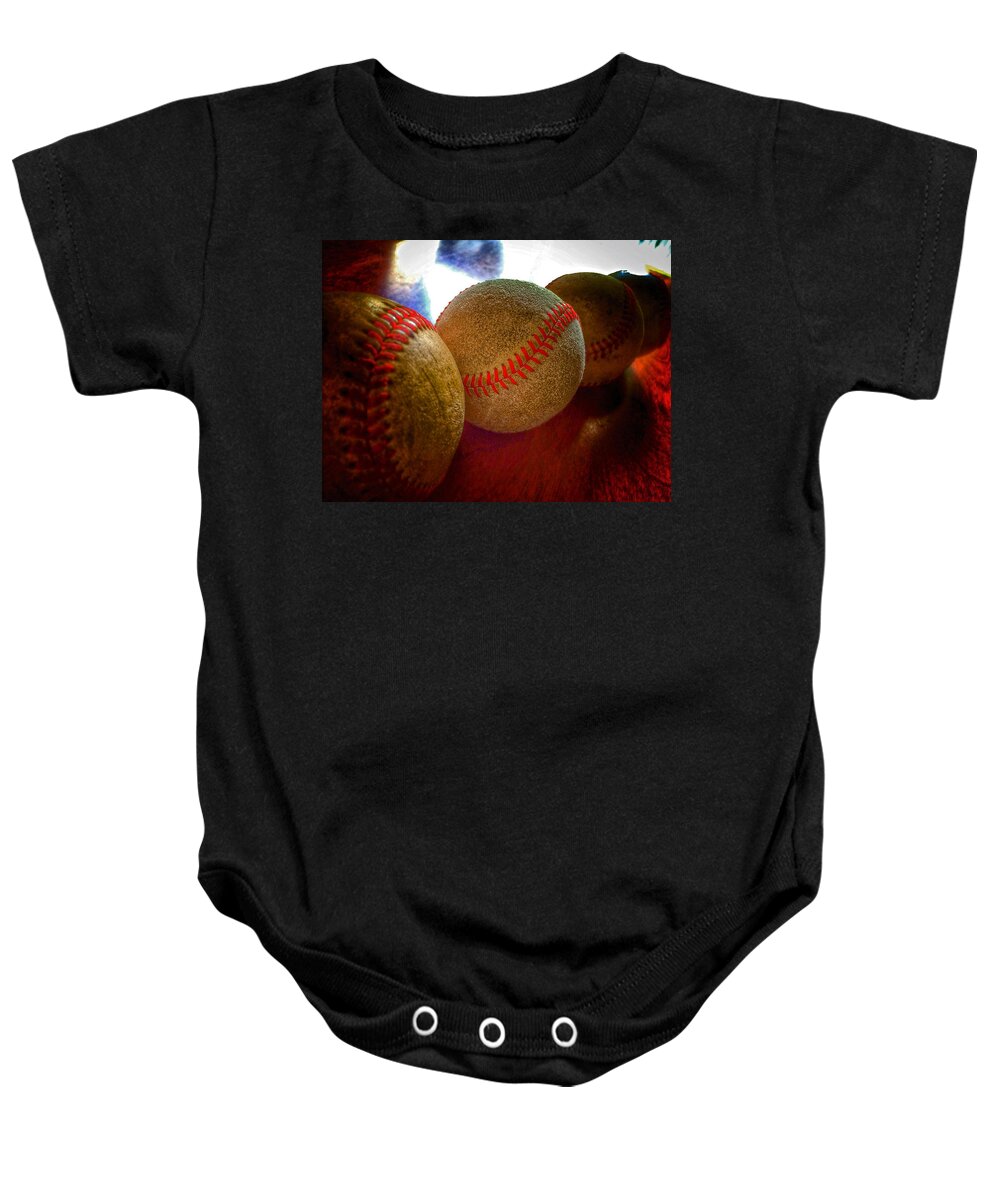 Photo Stream Baby Onesie featuring the photograph Electric Seams by Bill Owen