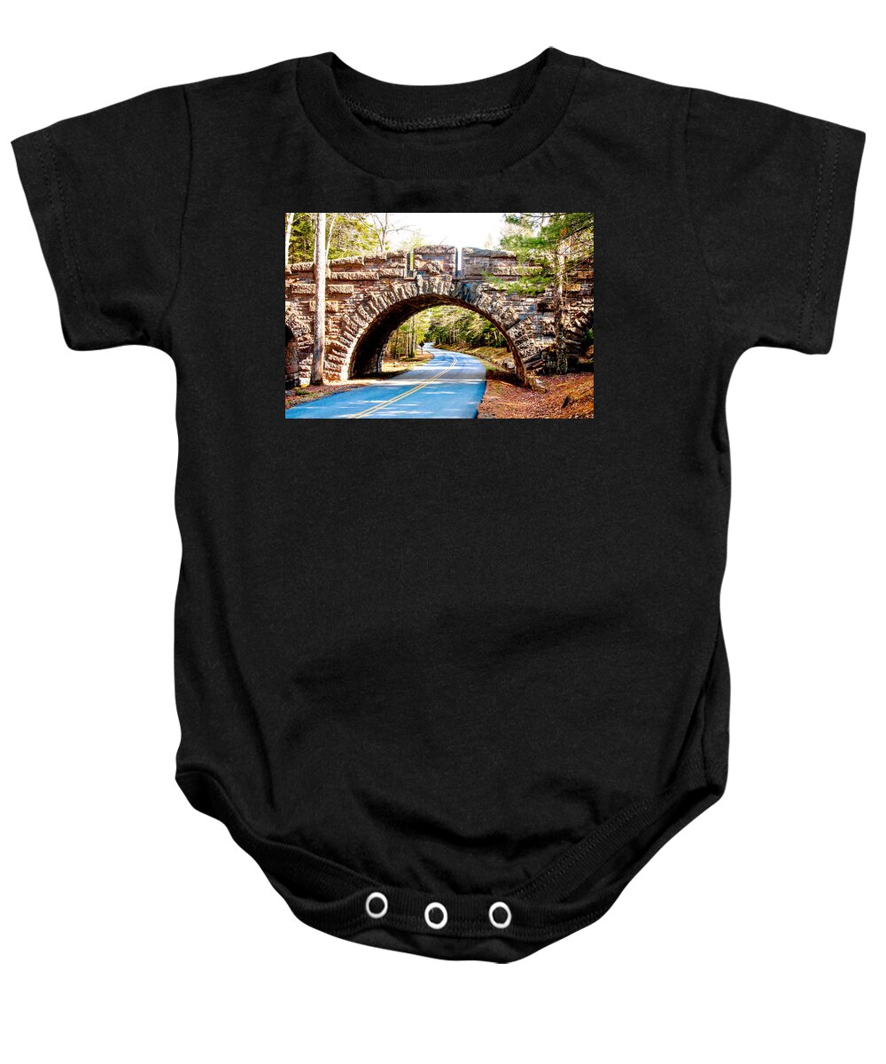 Mountains Baby Onesie featuring the photograph Entrance to Nature by Greg Fortier