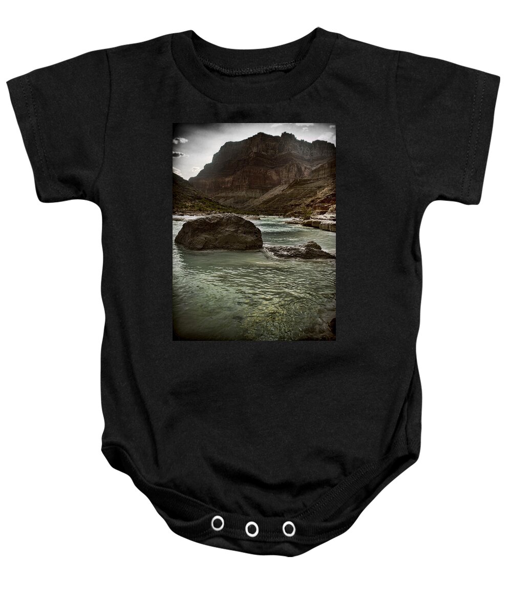 Grand Canyon Baby Onesie featuring the photograph Eons In The Making by Ellen Heaverlo