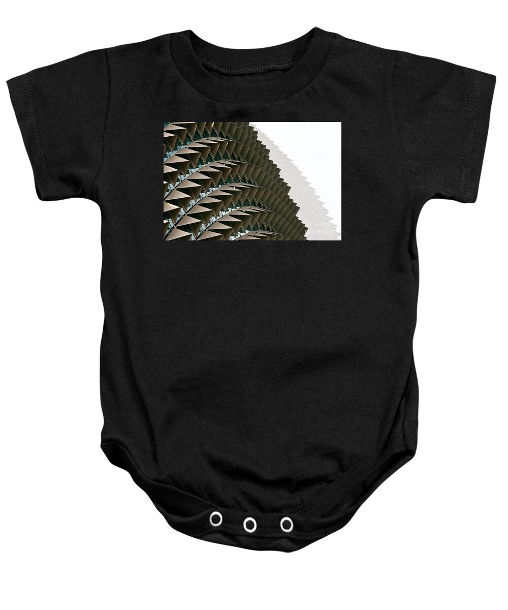 Singapore Baby Onesie featuring the photograph Esplanade Theatres Roof 09 by Rick Piper Photography