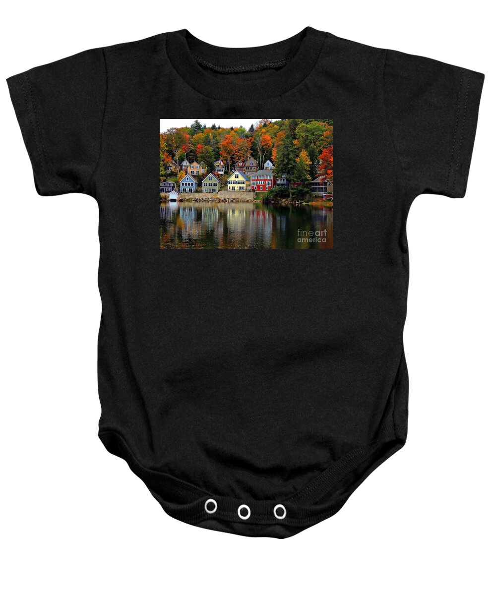 Marcia Lee Jones Baby Onesie featuring the photograph Fall Days by Marcia Lee Jones