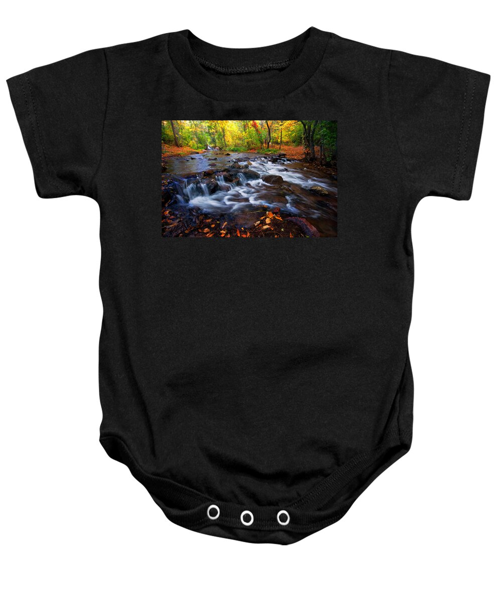 Fall Baby Onesie featuring the photograph Fall on Fountain Creek by Ronda Kimbrow