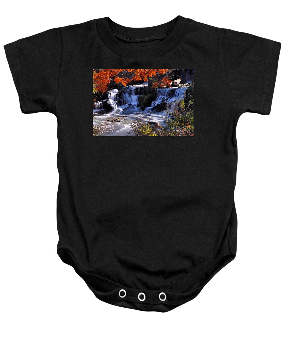 Photography Baby Onesie featuring the photograph Falls in the Fall by Larry Ricker