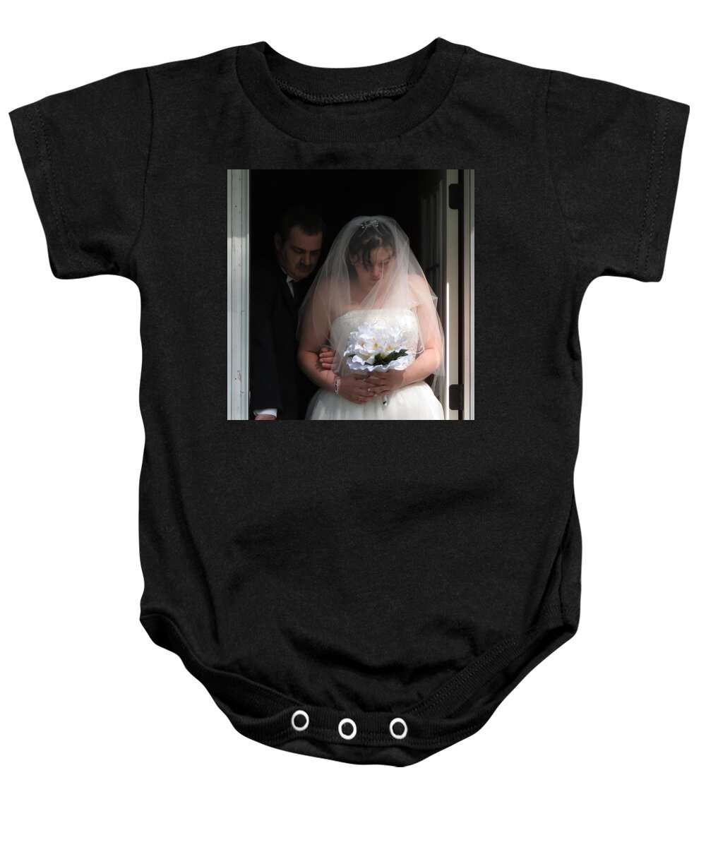 Weddings Baby Onesie featuring the photograph Father Daughter Thoughts by Fortunate Findings Shirley Dickerson