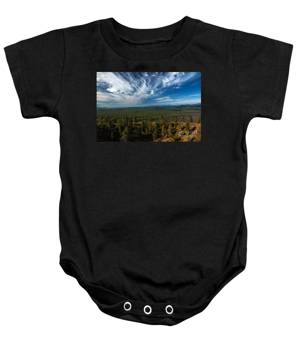 Mountains Baby Onesie featuring the photograph Feathery Clouds by Robert Bales