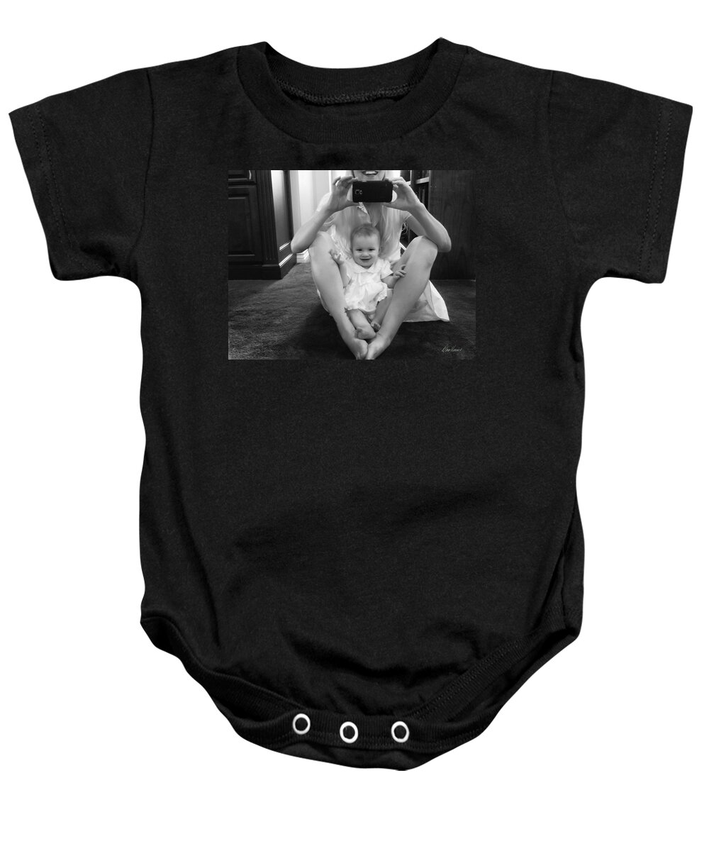 Selfie Baby Onesie featuring the photograph First Selfies by Diana Haronis