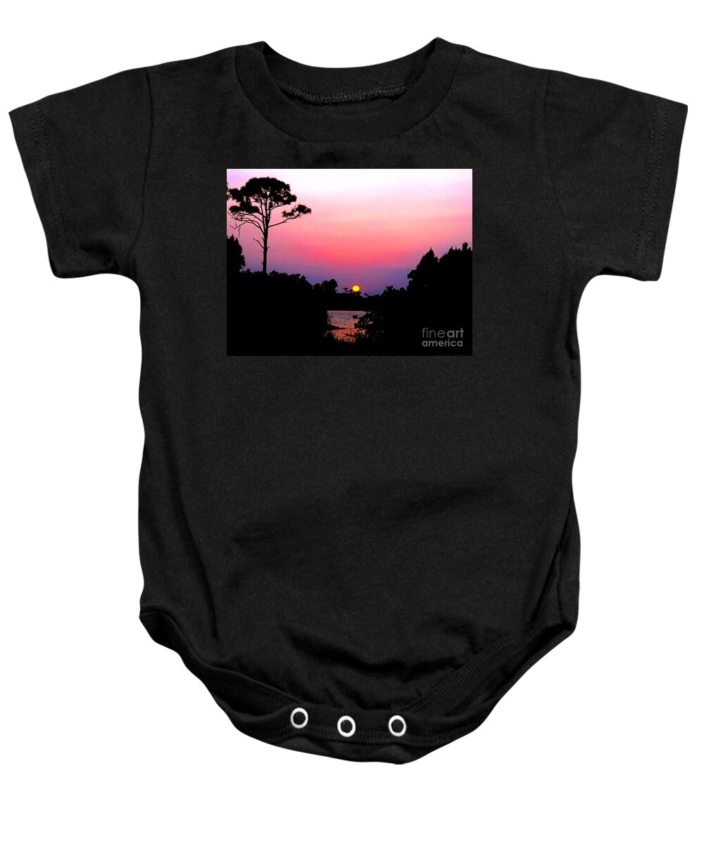 Florida Baby Onesie featuring the photograph Florida Sunset by Anita Lewis