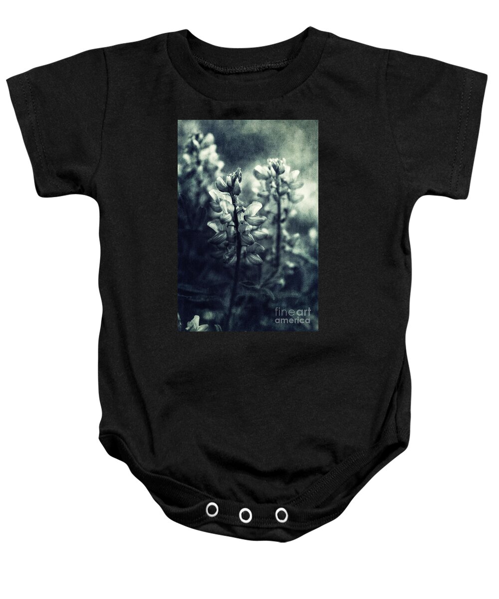 Monochromatic Baby Onesie featuring the photograph Arctic Lupines by Priska Wettstein