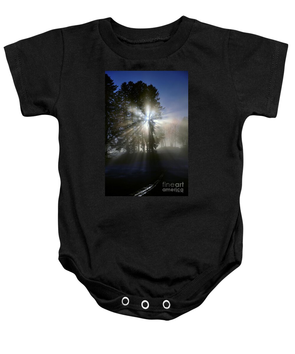Winter Baby Onesie featuring the photograph Follow the star by Randi Grace Nilsberg