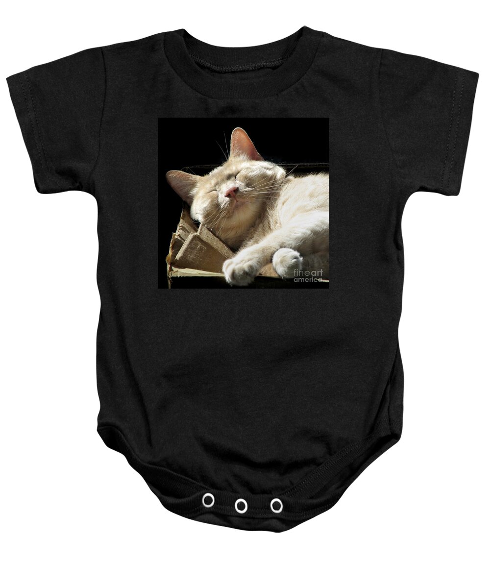 Domestic Baby Onesie featuring the photograph Funny Face by Ellen Cotton