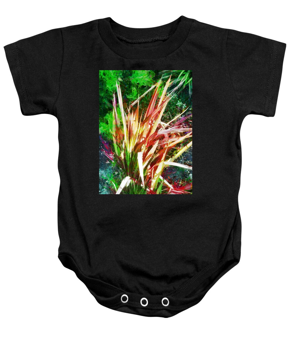 Fuzzy Baby Onesie featuring the photograph Fuzzy Green by Steve Taylor