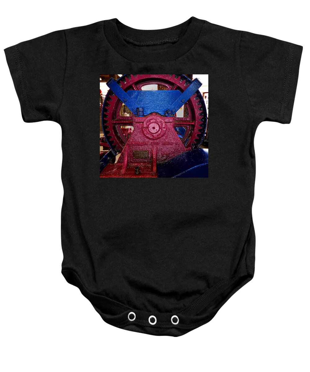 Art Baby Onesie featuring the photograph Gears of change by David Lee Thompson