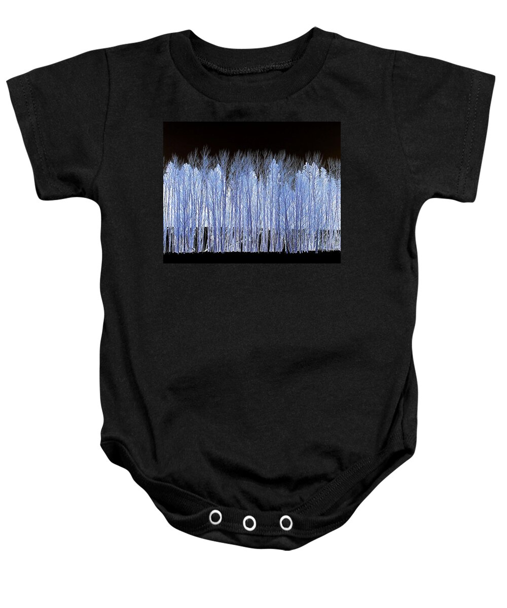 Nature Baby Onesie featuring the photograph Ghost Trees by Steven Reed