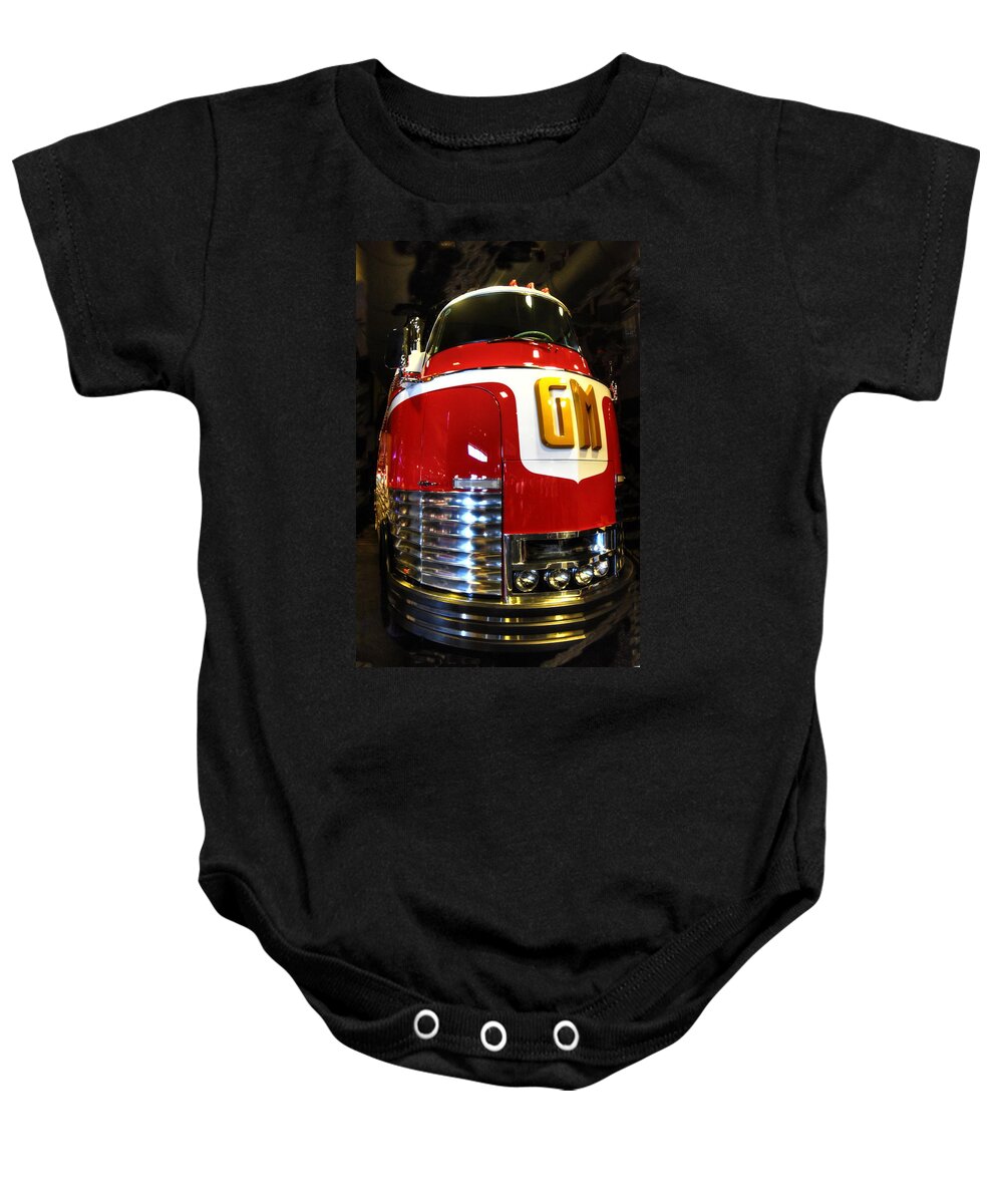Photograph Baby Onesie featuring the photograph GM 1950 Futureliner by Richard Gehlbach
