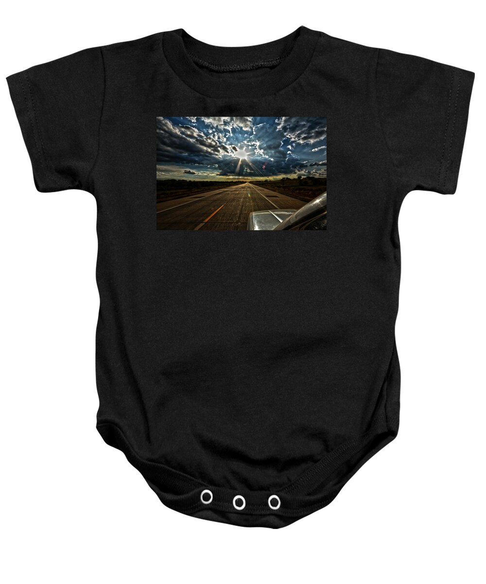 Sky Baby Onesie featuring the photograph Going Home by Brian Duram