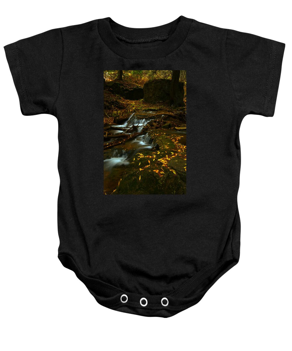 Colorado Baby Onesie featuring the photograph Golden Staircase by Jeremy Rhoades