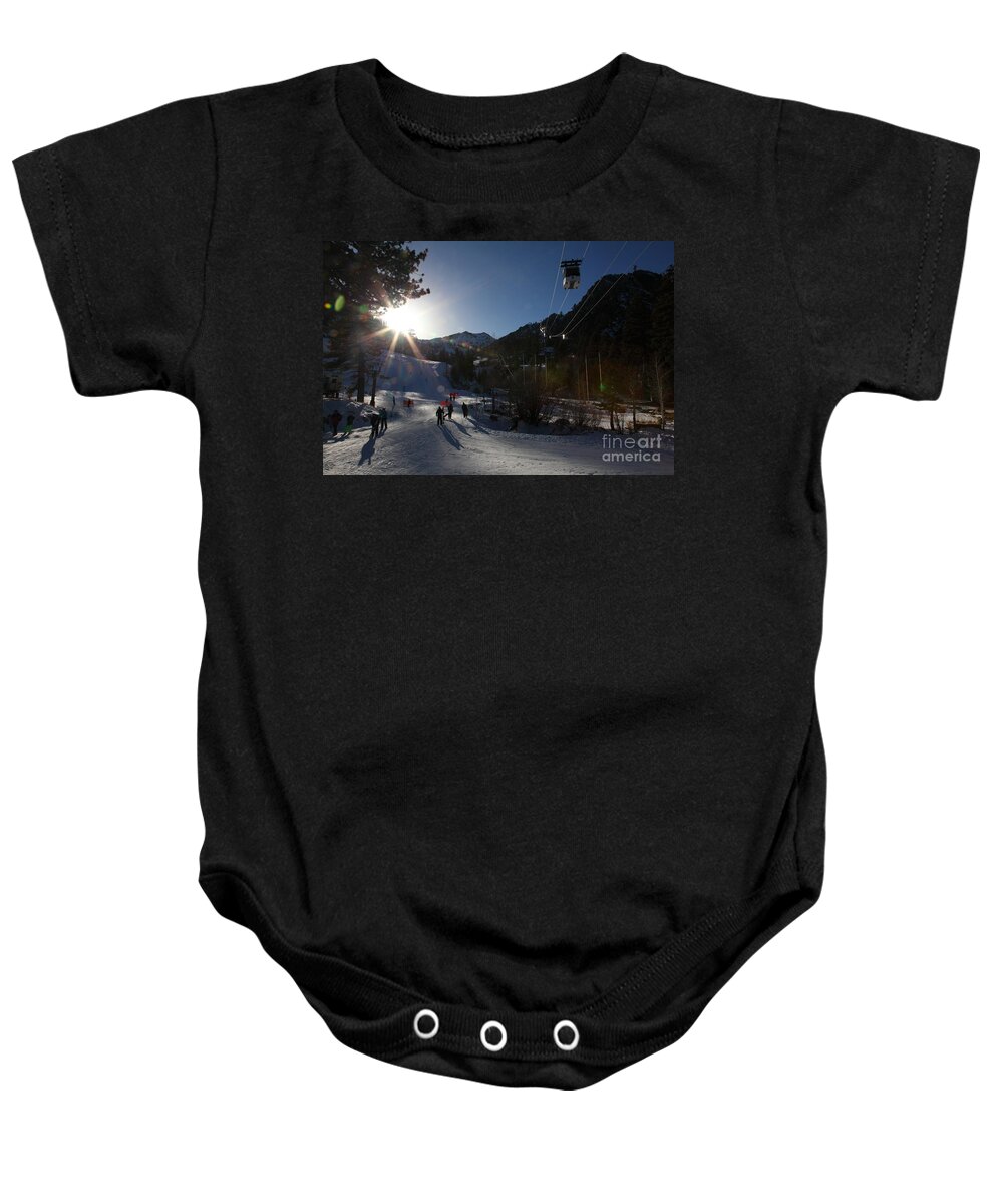 Wingsdomain Baby Onesie featuring the photograph Gondola at Squaw Valley USA 5D27688 by Wingsdomain Art and Photography
