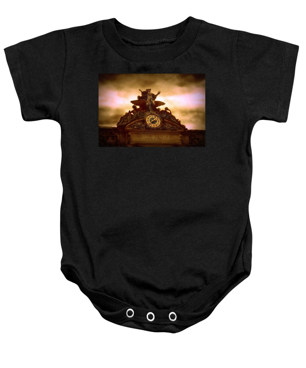 Grand Central Baby Onesie featuring the photograph Grand Central Terminal by Jessica Jenney