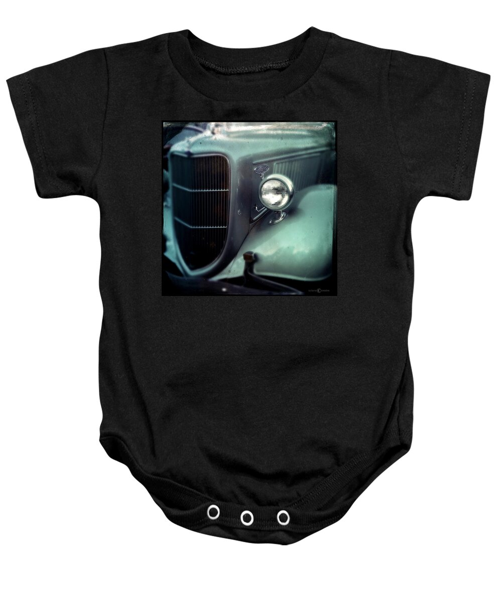 Classic Baby Onesie featuring the photograph Green Ford by Tim Nyberg
