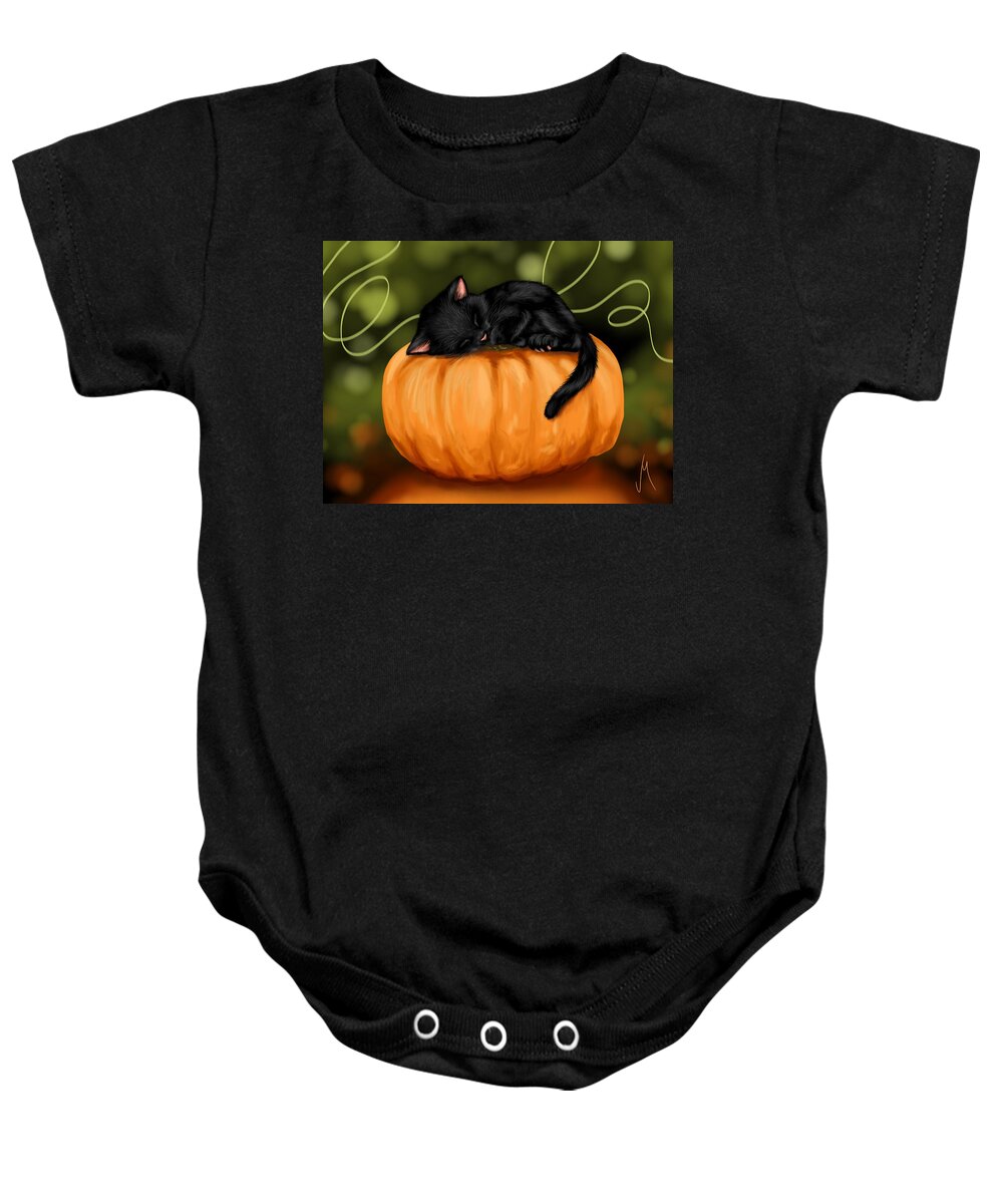 Ipad Baby Onesie featuring the digital art Halloween by Veronica Minozzi