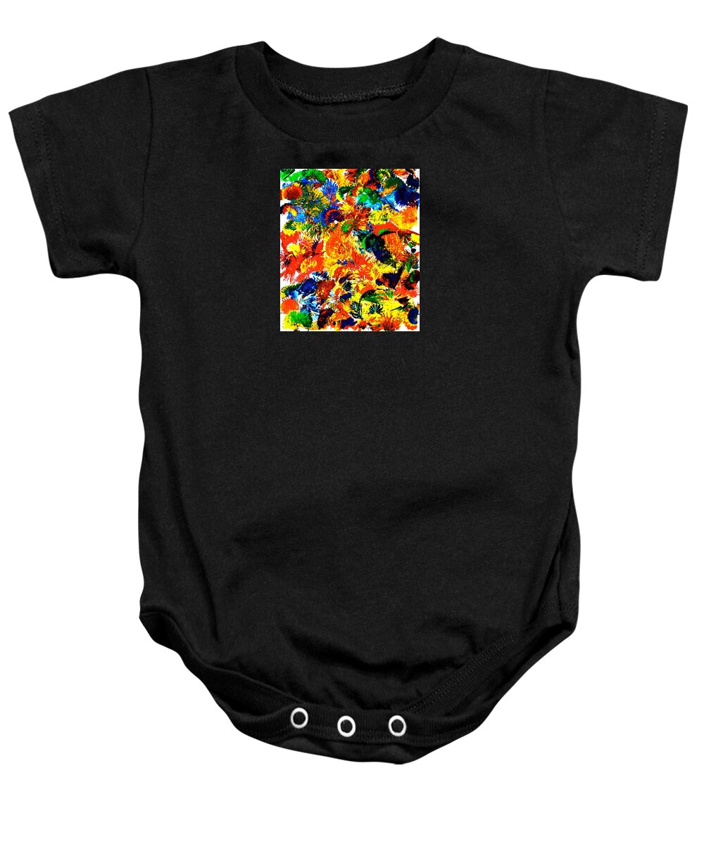 Painting With Acrylics Baby Onesie featuring the painting Happy Hour in Rio de Janeiro by Monique Wegmueller