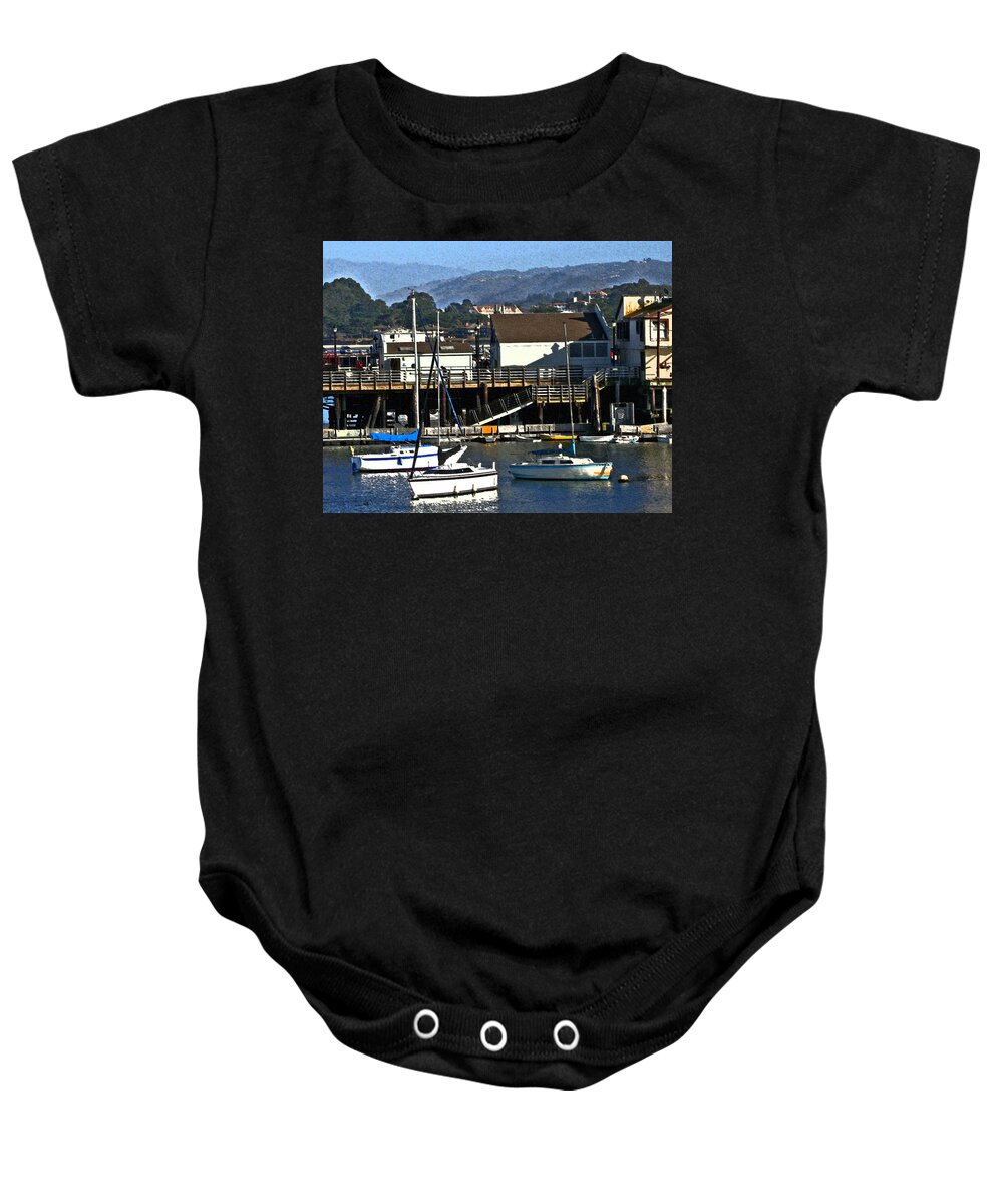 Morro Bay Baby Onesie featuring the photograph Harbor Sailboats by Joseph Coulombe