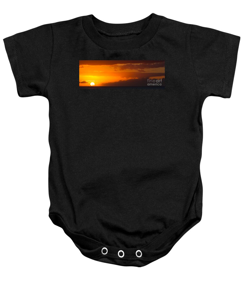 Hawaii Baby Onesie featuring the photograph Hawaiian Sunset by Anthony Michael Bonafede
