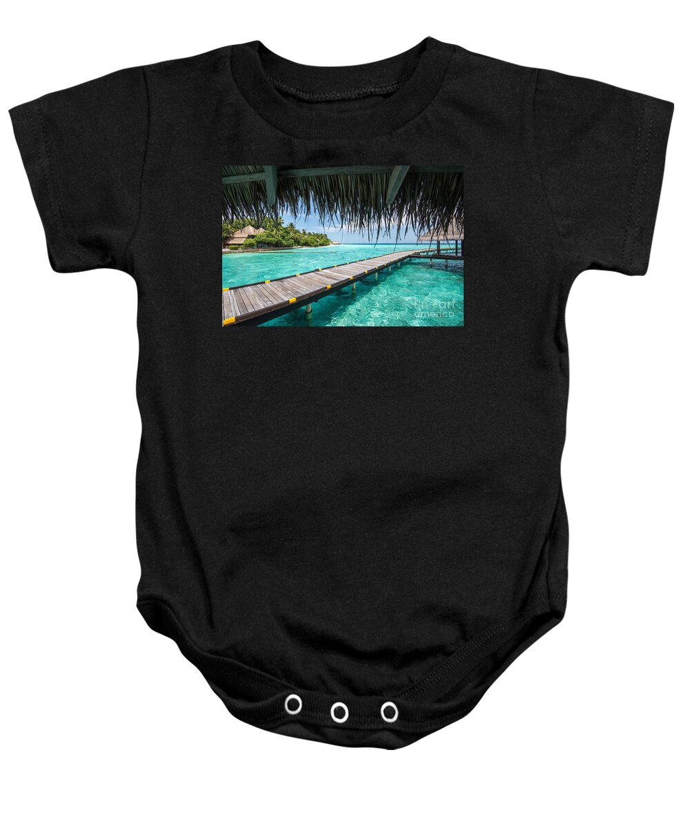 Boardwalk Baby Onesie featuring the photograph Heavenly View by Hannes Cmarits