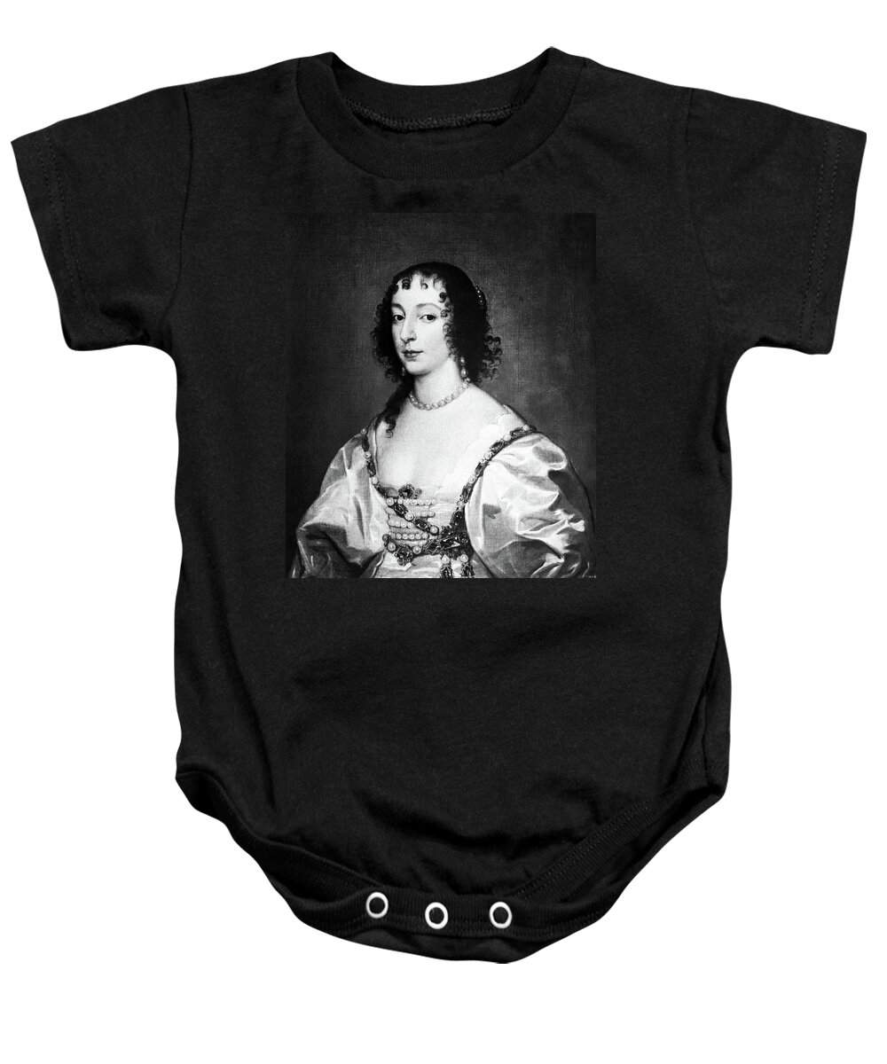 Anthony Baby Onesie featuring the painting Henrietta Maria (1609-1669) by Granger