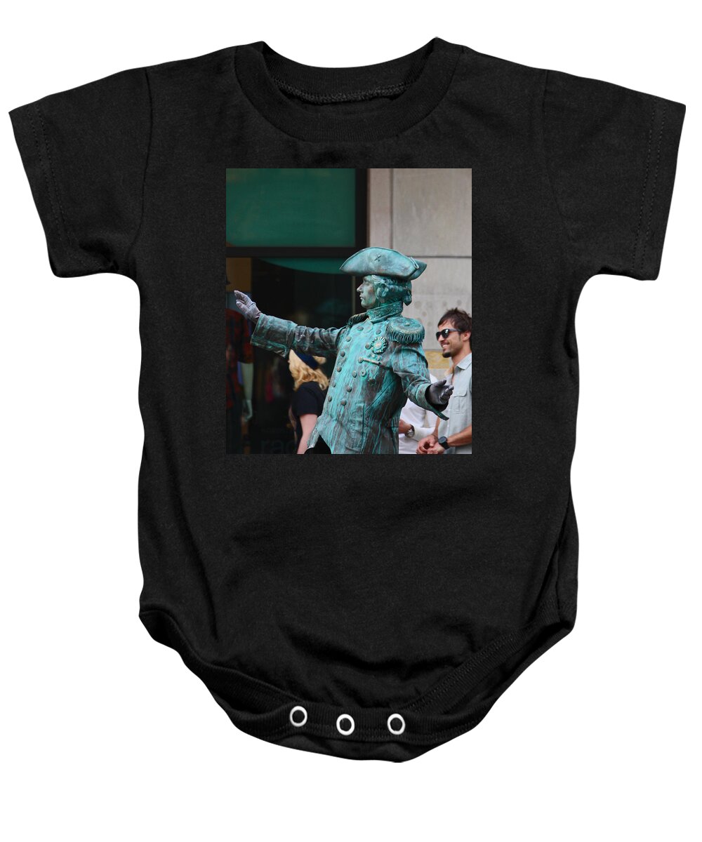 Statues Baby Onesie featuring the photograph He's Alive by Kym Backland