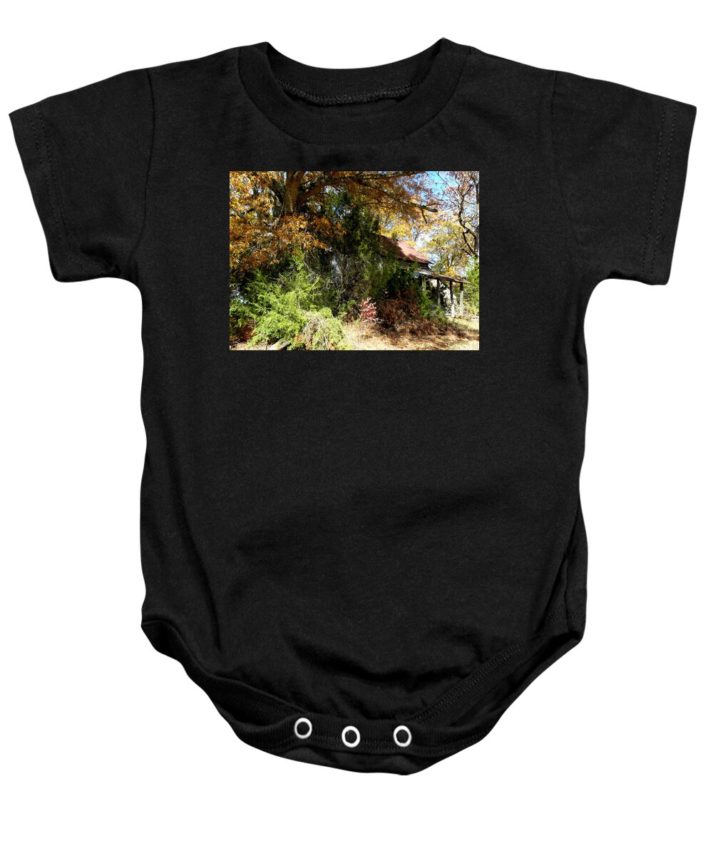 Abandoned Home Baby Onesie featuring the photograph Hidden and Forgotten by Kim Galluzzo