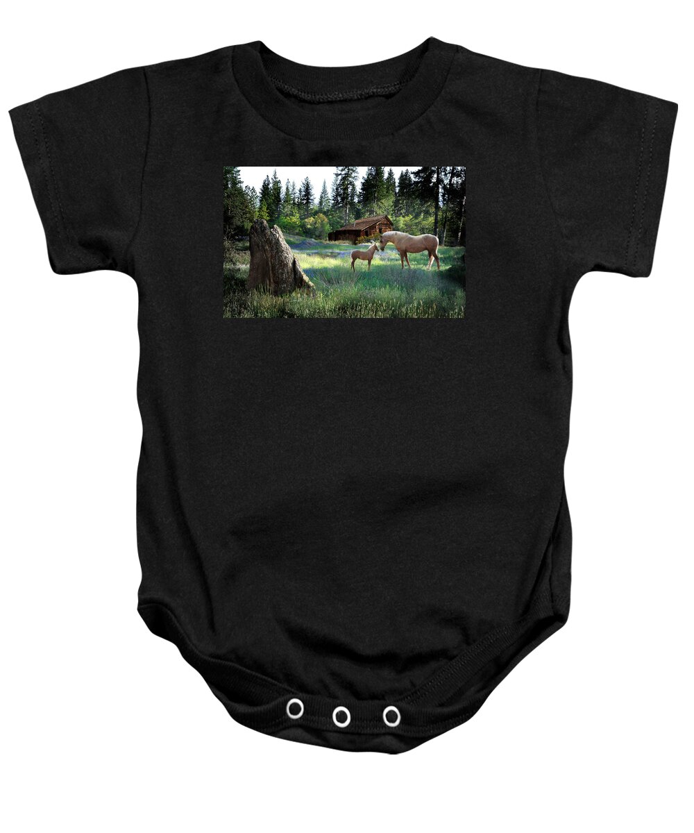 Palominos Baby Onesie featuring the photograph Home Sweet Home by Melinda Hughes-Berland