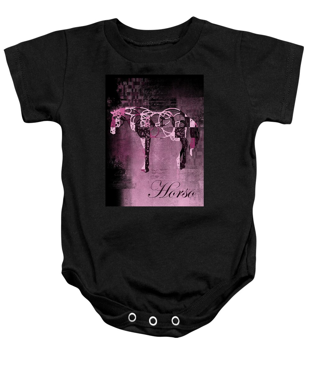 Horse Baby Onesie featuring the digital art Horso - sp085134243vr1tx by Variance Collections