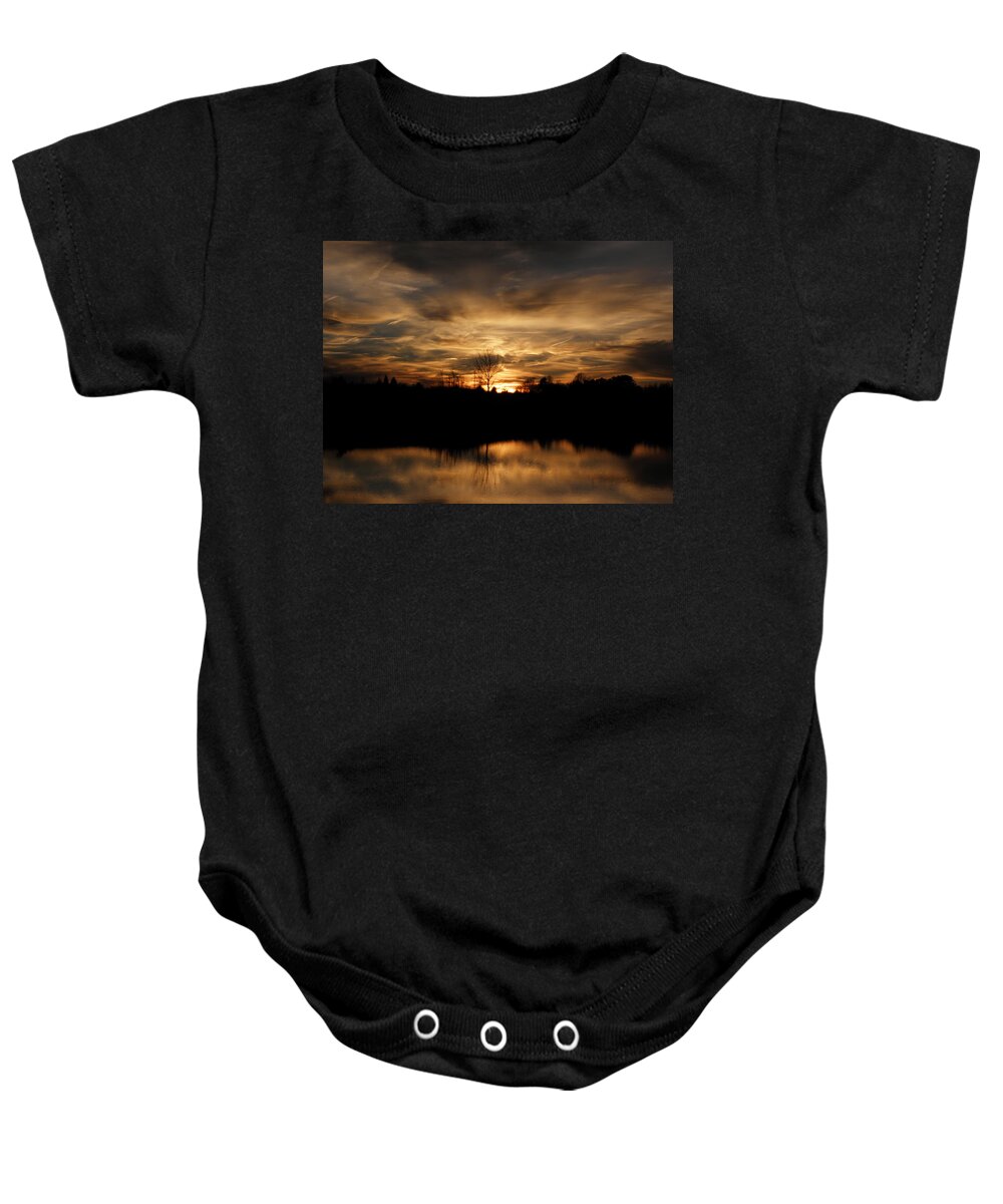 Water Baby Onesie featuring the photograph Hypnotizing Sunset by Kim Galluzzo