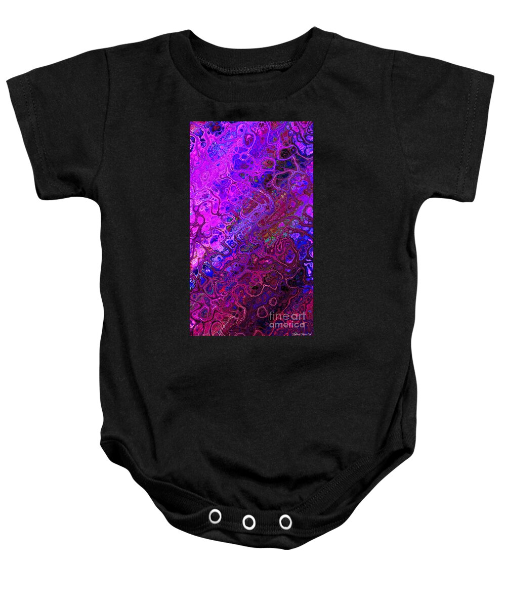 I Phone Case Baby Onesie featuring the digital art I Phone Case / Wall Art - Fractal Purple by Debbie Portwood