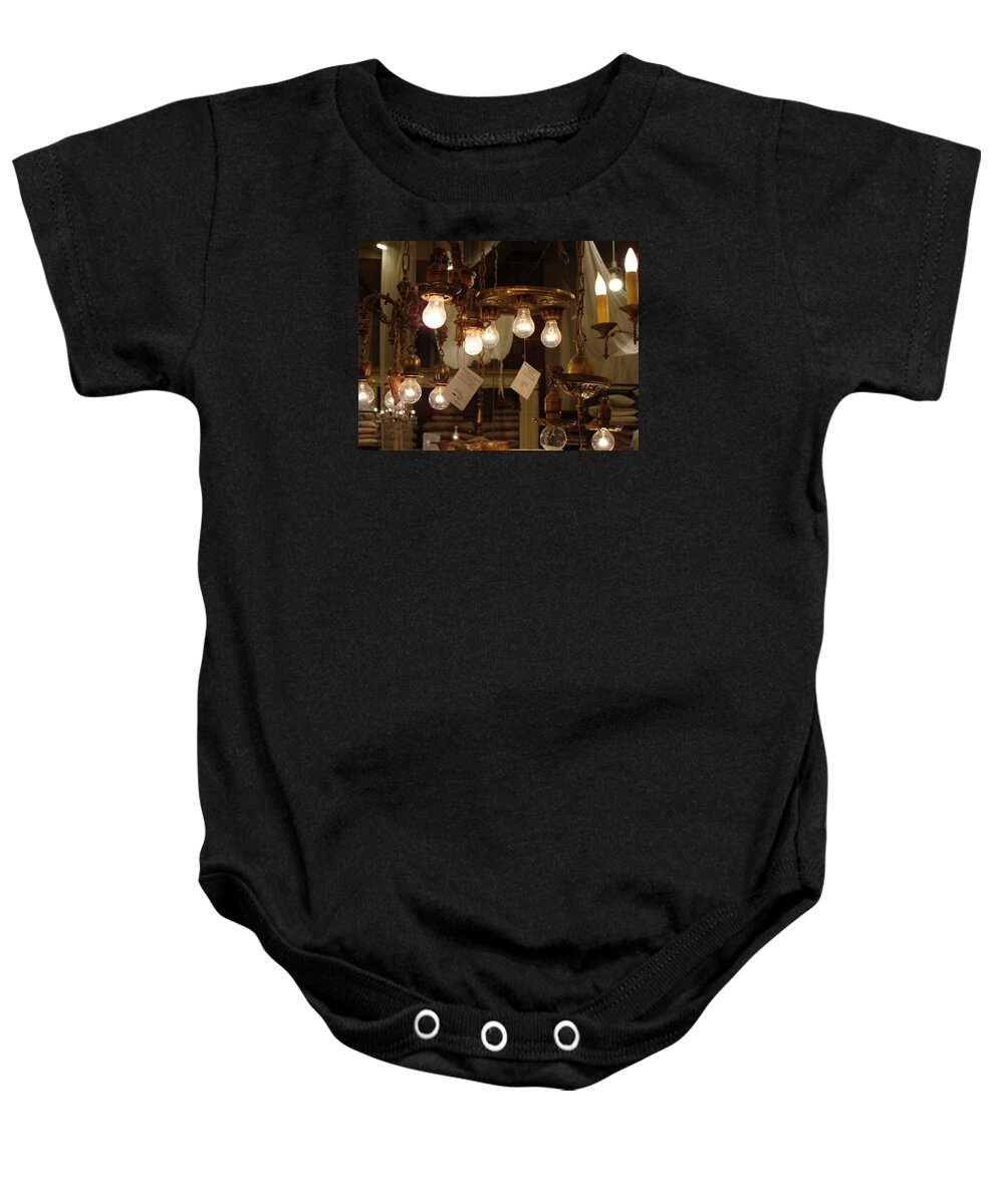 Incandescent Bulbs Baby Onesie featuring the photograph Incandesense by Ira Shander
