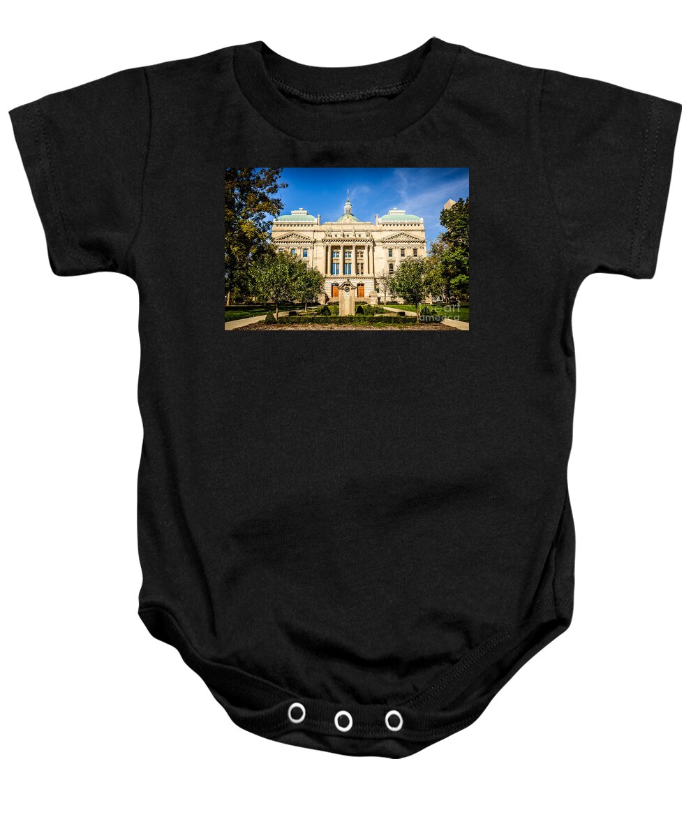 America Baby Onesie featuring the photograph Indiana Statehouse State Capital Building Picture by Paul Velgos