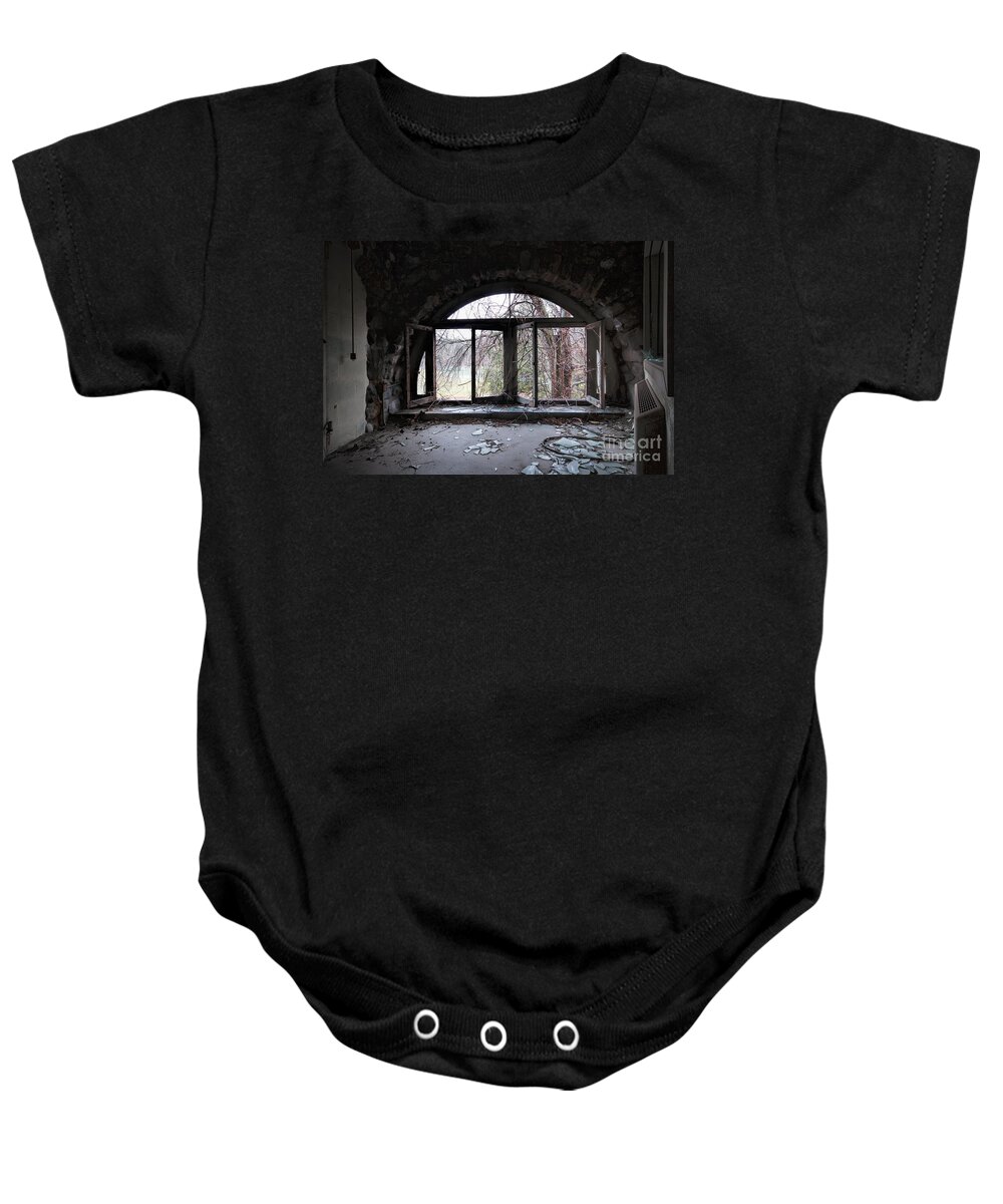 Bennett College Baby Onesie featuring the photograph Inside looking out by Rick Kuperberg Sr