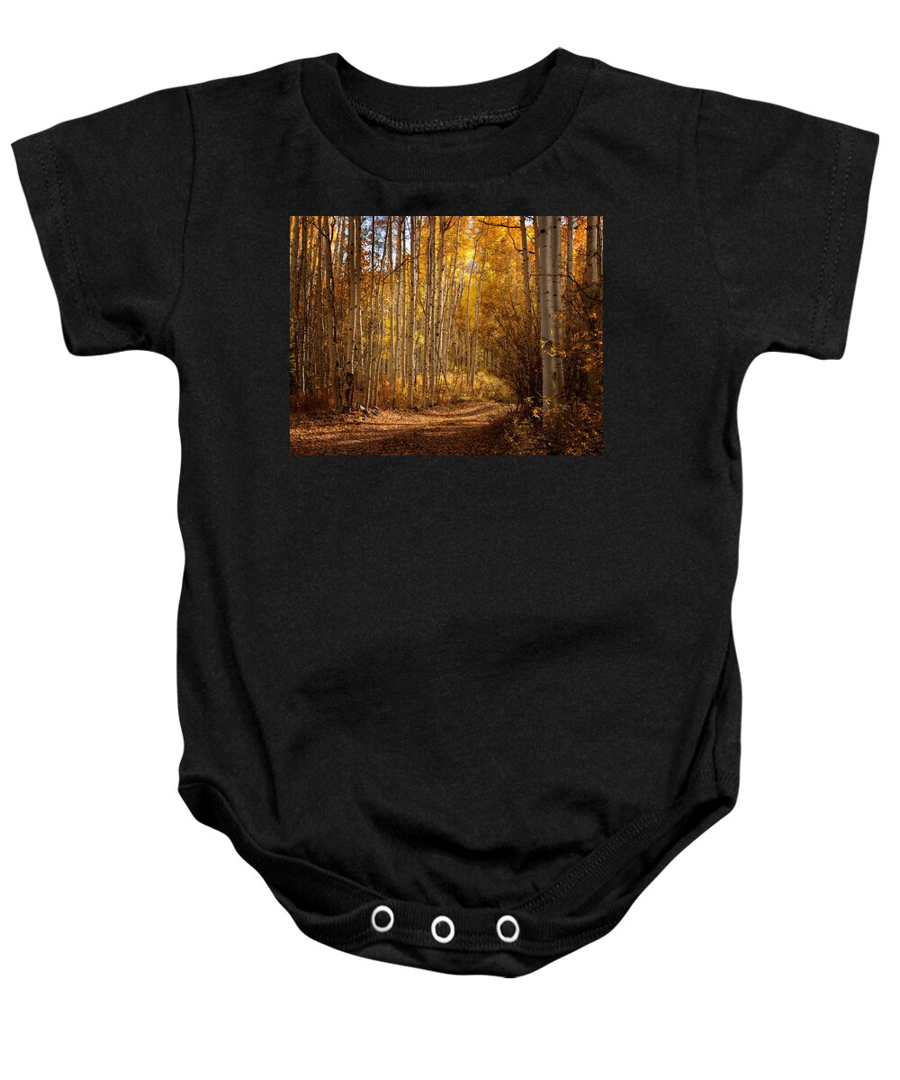 Landscape Baby Onesie featuring the photograph Into the Color by Steven Reed