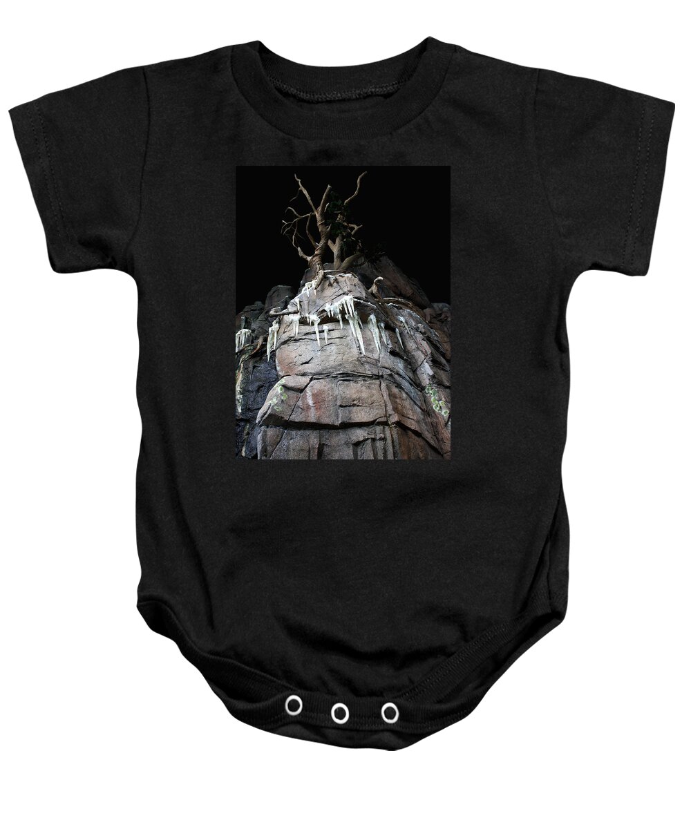 Above Baby Onesie featuring the photograph Into The Darkness by Shane Bechler