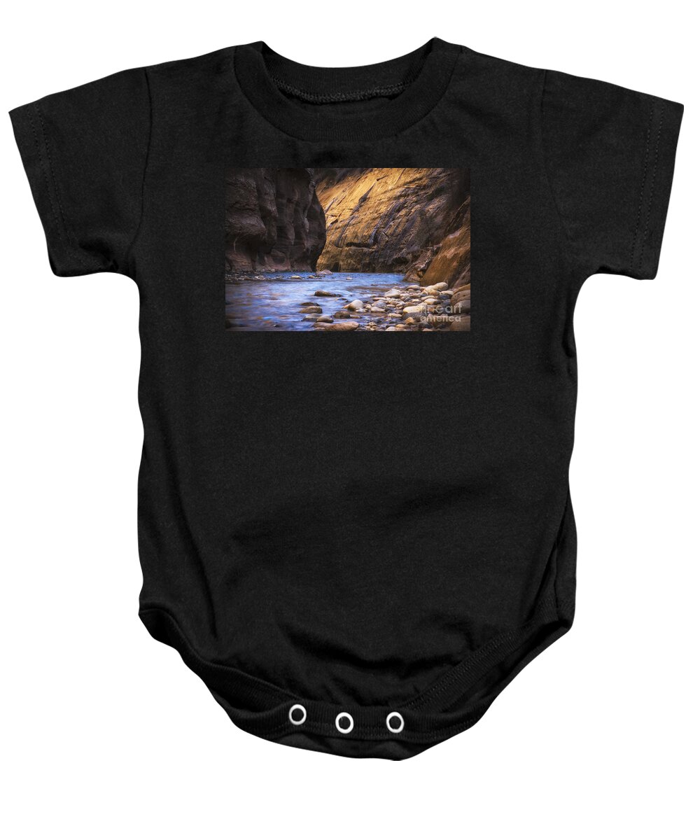 Nature Baby Onesie featuring the photograph Into The Narrows by Jennifer Magallon